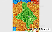 Political 3D Map of Nang Xian