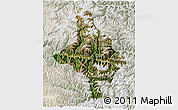 Satellite 3D Map of Nang Xian, lighten