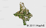 Satellite 3D Map of Nang Xian, single color outside