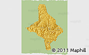 Savanna Style 3D Map of Nang Xian, single color outside