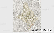 Shaded Relief 3D Map of Nang Xian, lighten