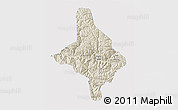 Shaded Relief 3D Map of Nang Xian, single color outside