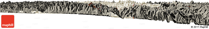 Shaded Relief Horizon Map of Nang Xian, darken Shaded Relief Horizon Map of Nang Xian, darken