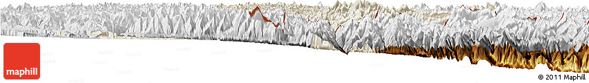 Shaded Relief Horizon Map of Nang Xian, physical outside Shaded Relief Horizon Map of Nang Xian, physical outside