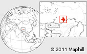 Blank Location Map of Nang Xian