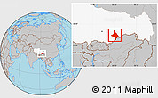 Gray Location Map of Nang Xian, highlighted parent region