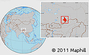 Gray Location Map of Nang Xian
