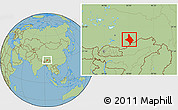 Savanna Style Location Map of Nang Xian