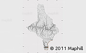 Physical Map of Nang Xian, cropped outside