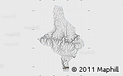 Physical Map of Nang Xian, single color outside
