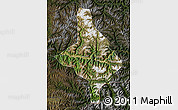 Satellite Map of Nang Xian, darken