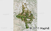 Satellite Map of Nang Xian, lighten