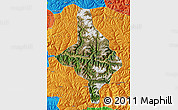Satellite Map of Nang Xian, political outside