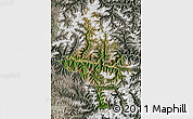 Satellite Map of Nang Xian, semi-desaturated