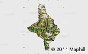 Satellite Map of Nang Xian, single color outside