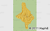 Savanna Style Map of Nang Xian, single color outside