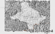 Gray Panoramic Map of Nang Xian