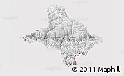 Physical Panoramic Map of Nang Xian, cropped outside