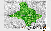 Political Panoramic Map of Nang Xian, physical outside