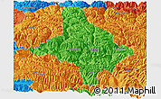 Political Panoramic Map of Nang Xian