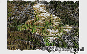 Satellite Panoramic Map of Nang Xian, darken