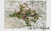 Satellite Panoramic Map of Nang Xian, lighten