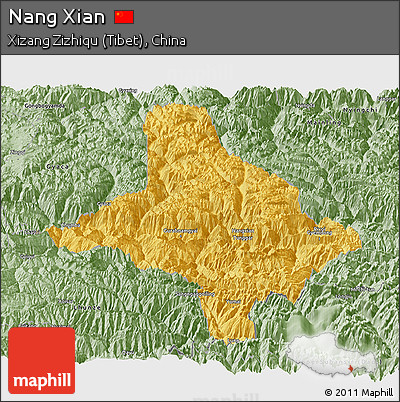 Savanna Style Panoramic Map of Nang Xian