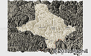 Shaded Relief Panoramic Map of Nang Xian, darken