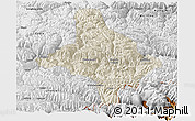Shaded Relief Panoramic Map of Nang Xian, physical outside