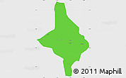 Political Simple Map of Nang Xian, single color outside