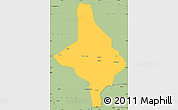 Savanna Style Simple Map of Nang Xian