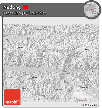 Physical 3D Map of Nedong