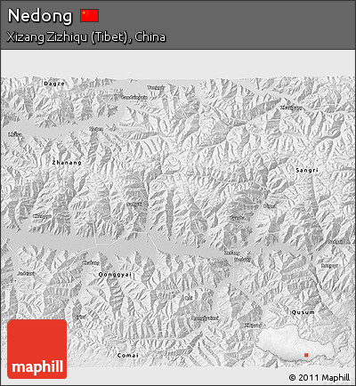 Physical 3D Map of Nedong