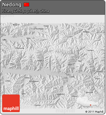 Physical 3D Map of Nedong