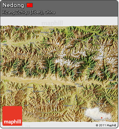 Satellite 3D Map of Nedong