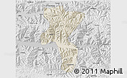 Shaded Relief 3D Map of Nedong, physical outside
