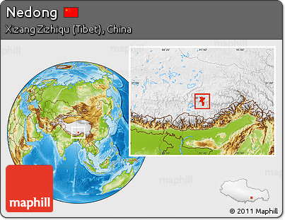 Physical Location Map of Nedong