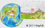 Physical Location Map of Nedong
