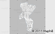 Gray Map of Nedong, single color outside