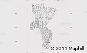 Physical Map of Nedong, cropped outside