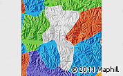 Physical Map of Nedong, political outside