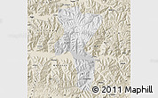 Physical Map of Nedong, shaded relief outside