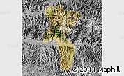 Satellite Map of Nedong, desaturated