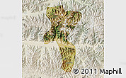 Satellite Map of Nedong, lighten