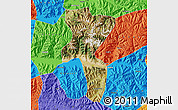 Satellite Map of Nedong, political outside