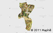 Satellite Map of Nedong, single color outside