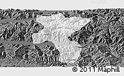 Physical Panoramic Map of Nedong, darken