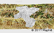 Physical Panoramic Map of Nedong, satellite outside