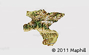Satellite Panoramic Map of Nedong, cropped outside