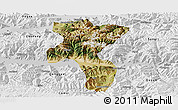 Satellite Panoramic Map of Nedong, physical outside